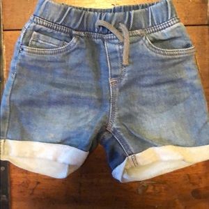 Faux jean shorts